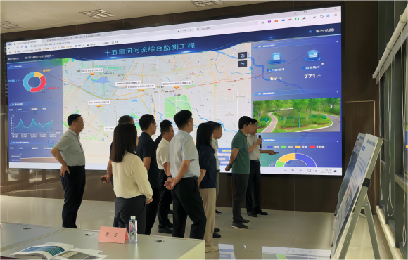 李建中一行调研富联官网十五里河道域治理项目